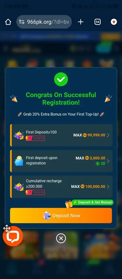 966PK Game registration