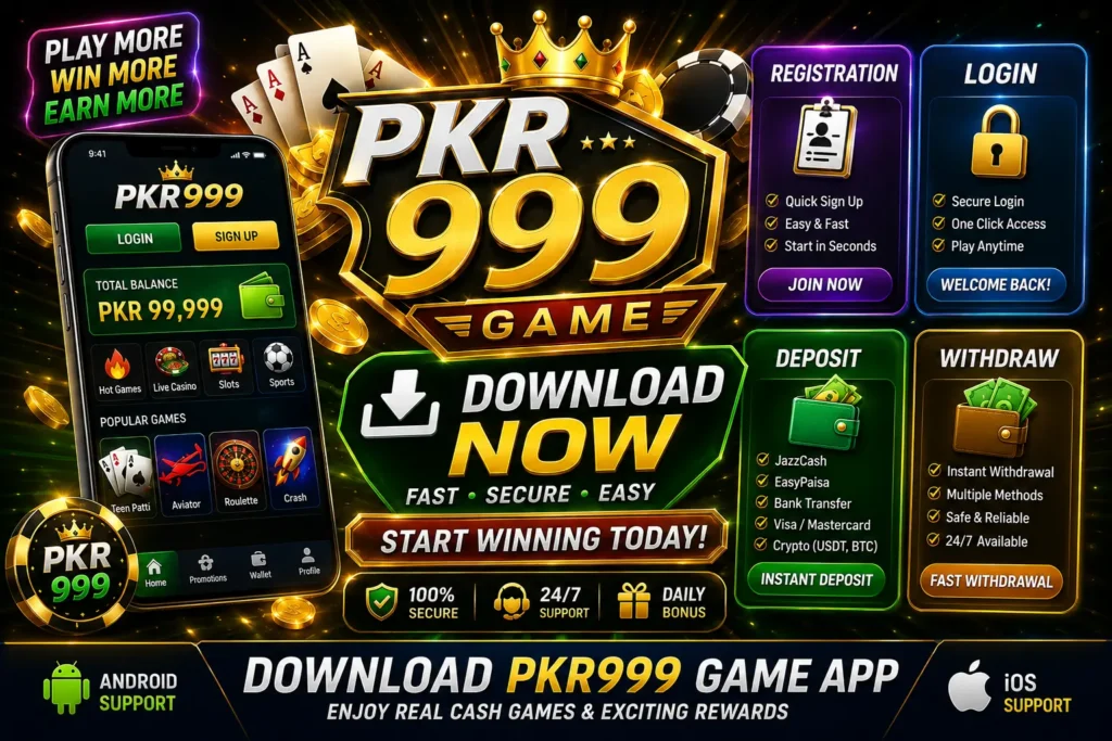 PKR999 Game App Banner